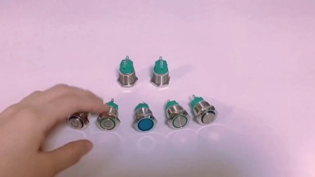 Interruptor de pressão iluminado por LED 19 mm botão de início com travamento automático com logotipo de energia iluminado