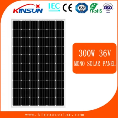 Painel de células solares mono de alta qualidade de 300W personalizado de fábrica para sistema solar
